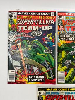 Vintage Super Villain Team Up #3, #4, #6, #10, #11 Marvel Comic Book Collection Lot of 5