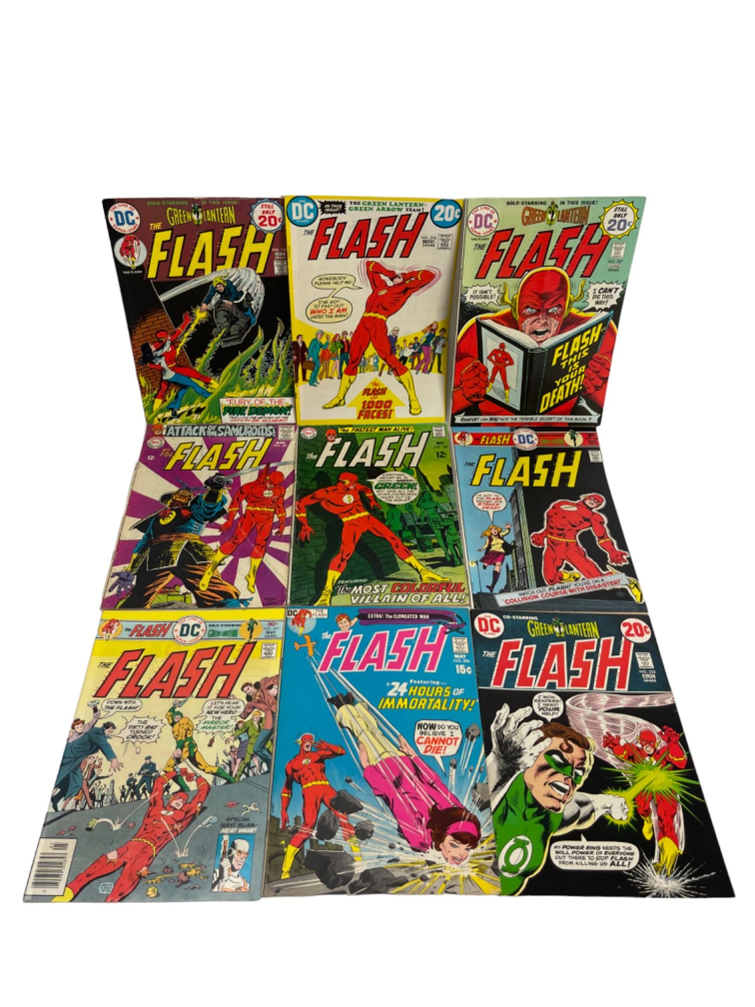 Vintage The Flash Marvel DC Comic Book Collection Lot of 9