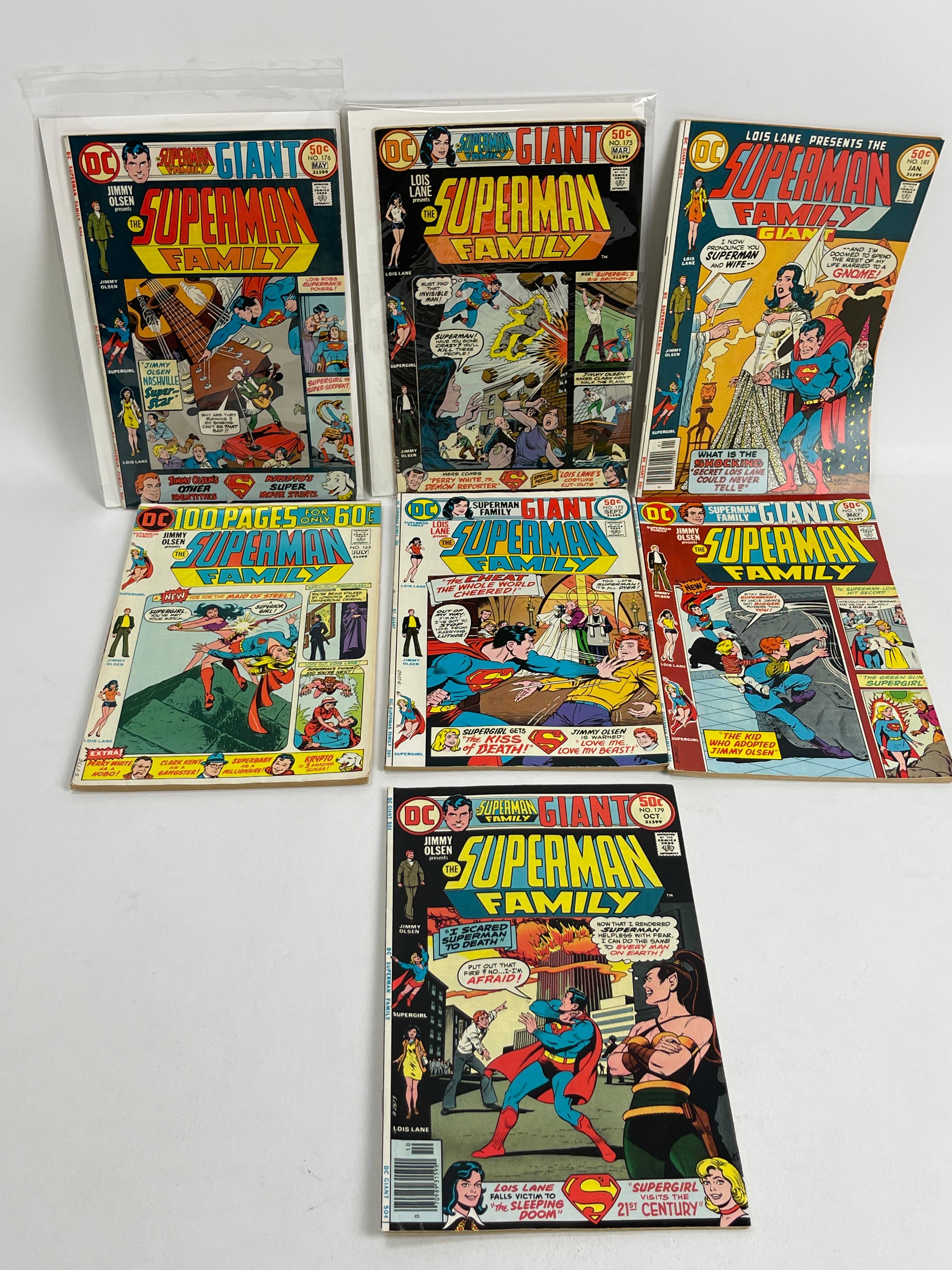 Vintage Superman Family Marvel DC Comic Book Collection Lot of 7