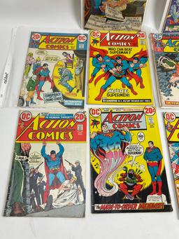 Vintage Action Comics Marvel DC Comic Book Collection Lot of 9