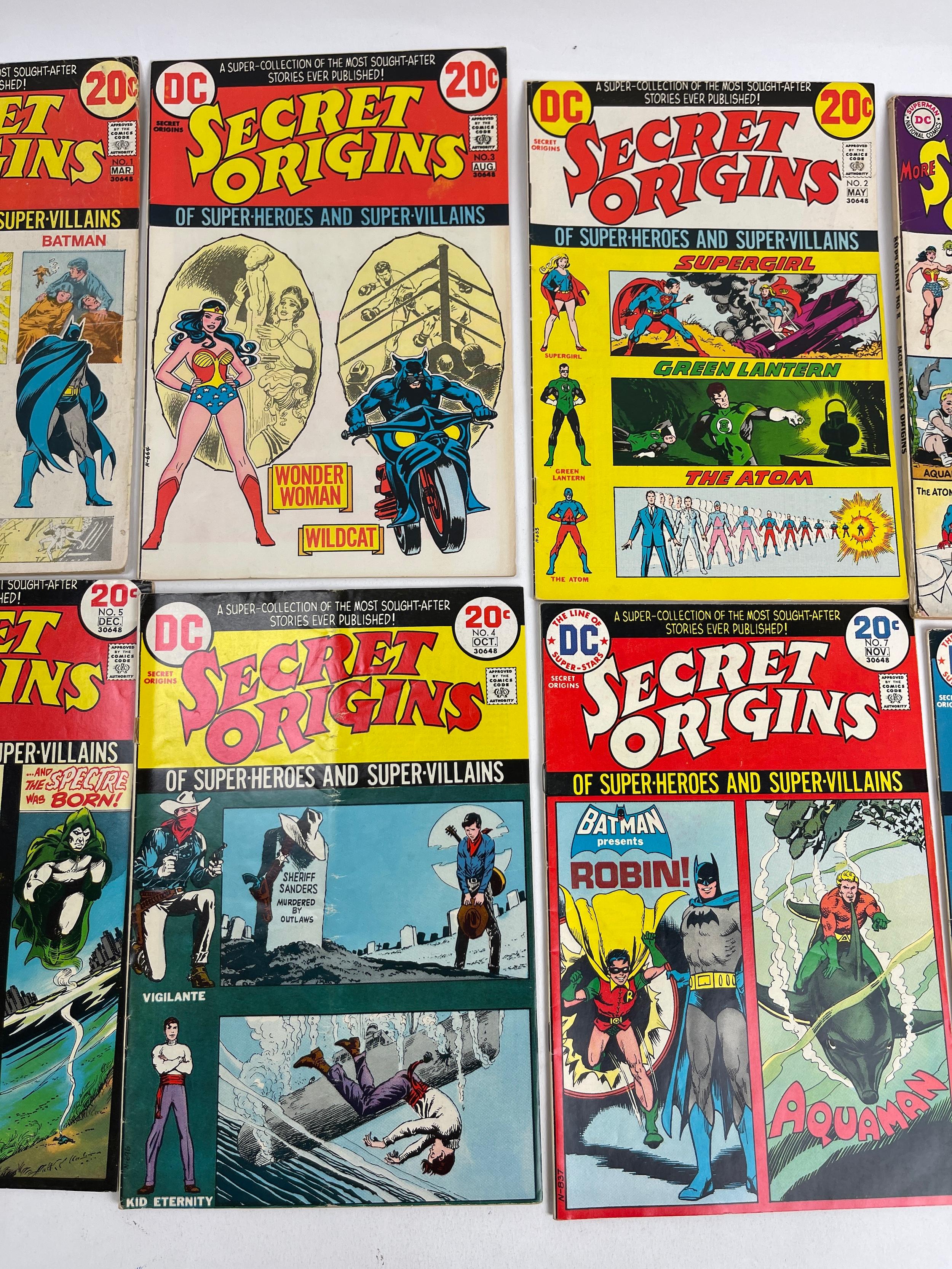 Vintage Secret Origins Marvel DC Collection Lot of 8