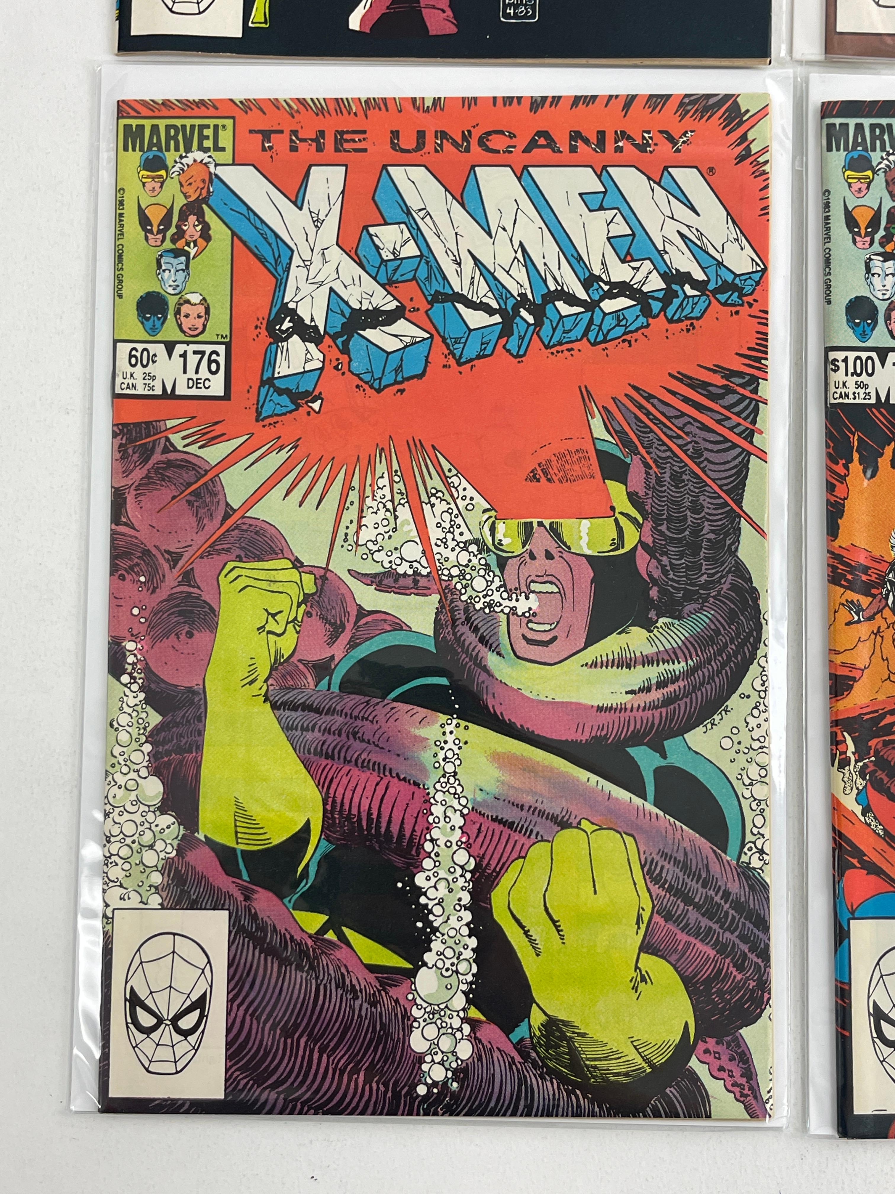X Men The Uncanny Vintage Marvel Comic Book #173, #174, #174, #176 Collection Lot of 4