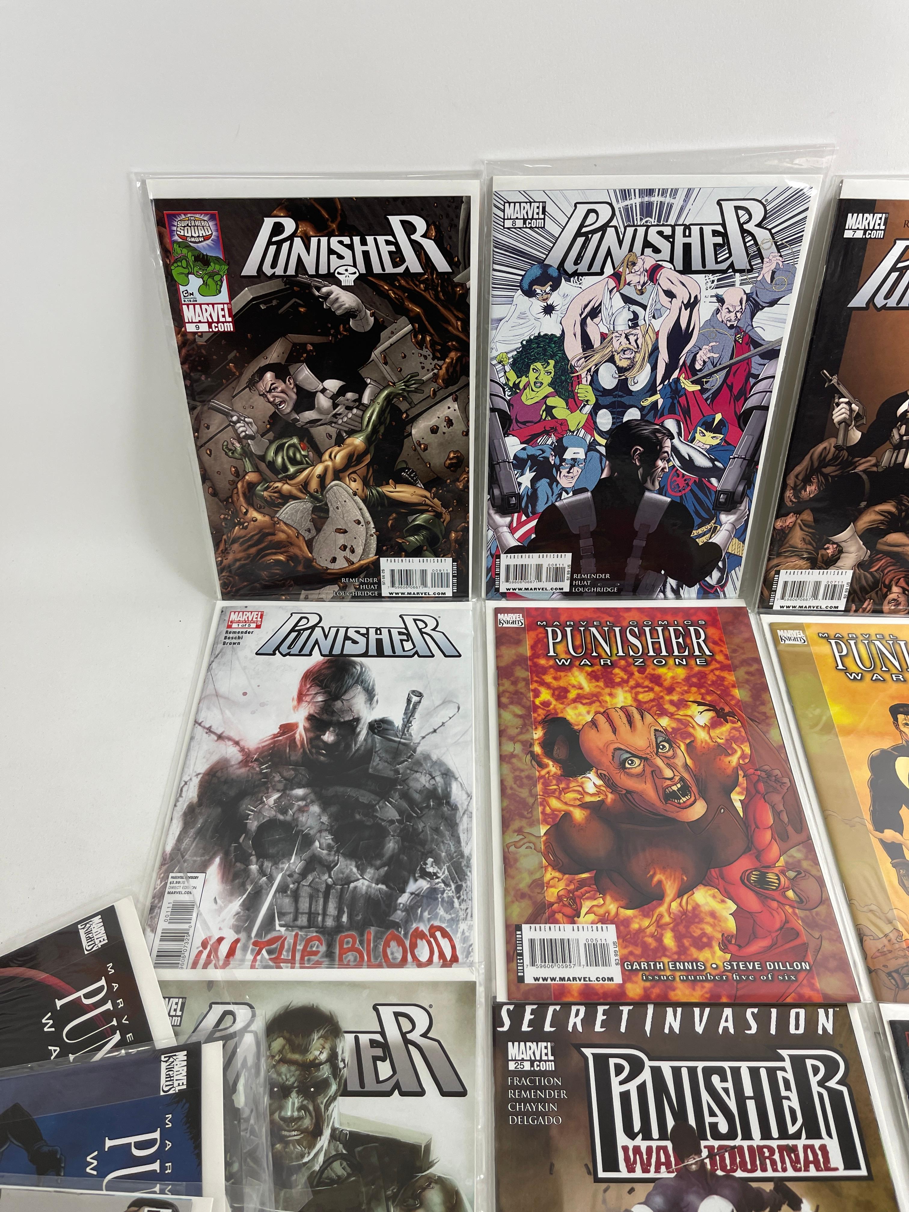Punisher Marvel Comic Book Collection Lot of 22