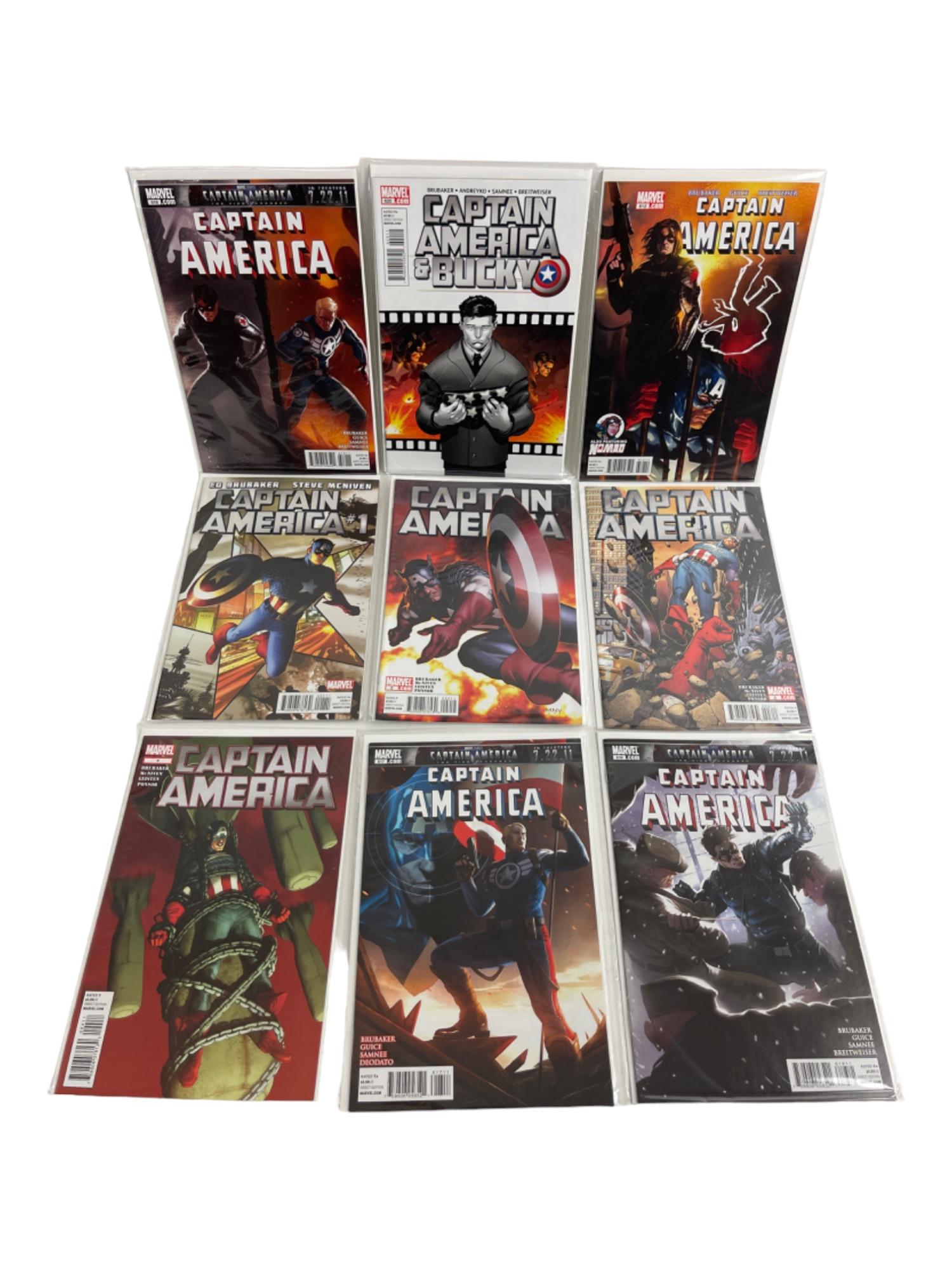 Captain America Marvel Comic Book Collection Lot of 9