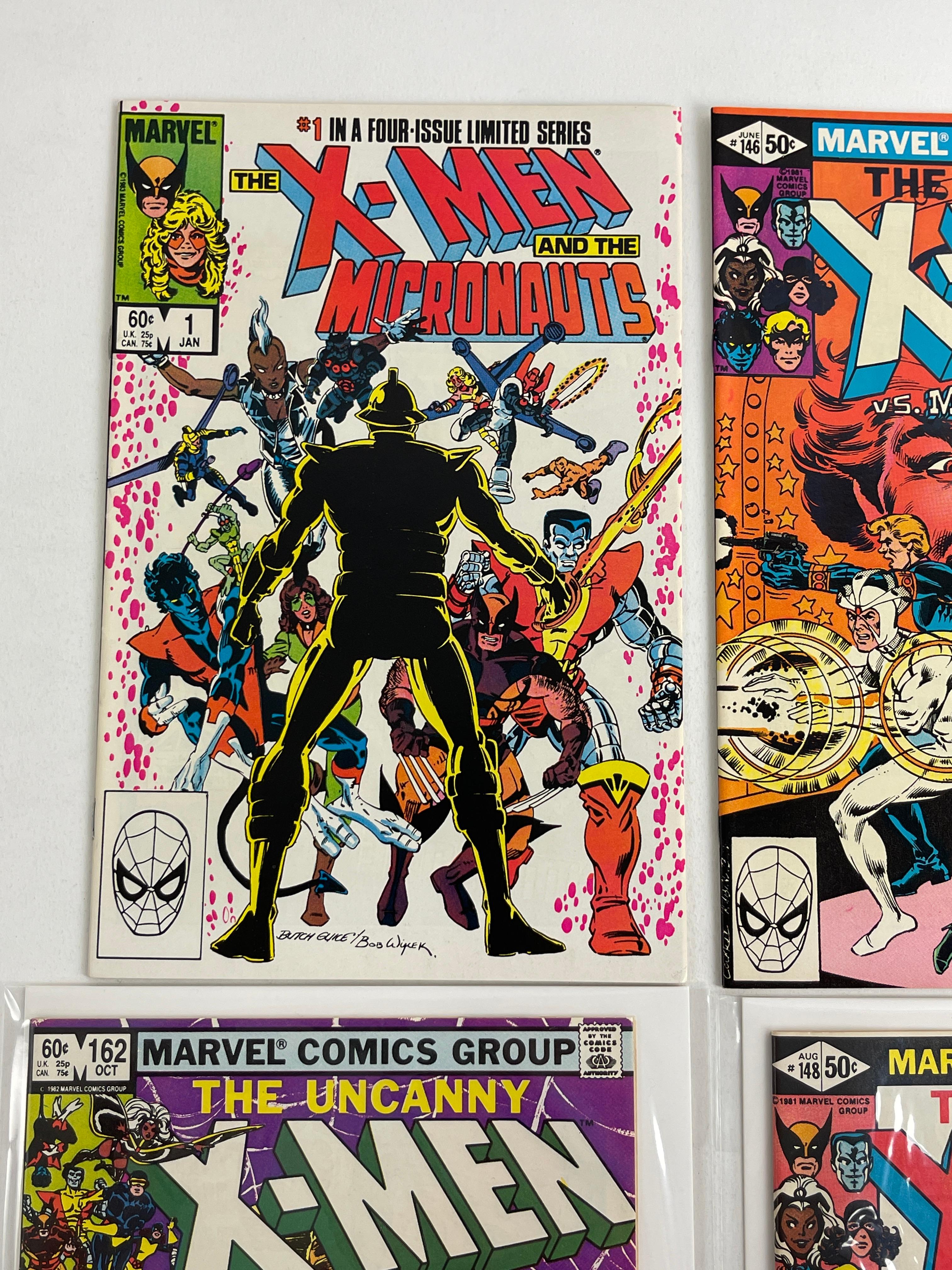X Men The Uncanny Vintage Marvel Comic Book #1, #146, #148, #162 Collection Lot of 4
