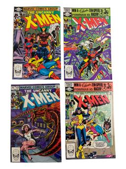 X Men The Uncanny Vintage Marvel Comic Book #163, #153, #154, #155 Collection Lot of 4