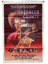 Vintage Original 1974 "Redneck County" Movie Film Poster