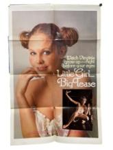 Vintage Original 1976 "Little Girl Big Tease" Romance Movie Film Poster