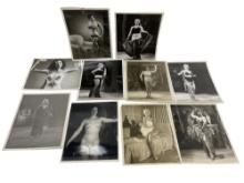 Vintage 1950's Original Burlesque Nude Pin up Model Risque Photo 8x10 Black & White Photographs