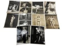 Vintage 1950's Original Burlesque Nude Pin up Model Risque Photo 8x10 Black & White Photographs