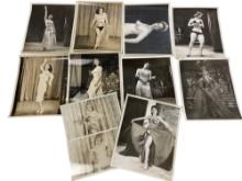 Vintage 1950's Original Burlesque Nude Pin up Model Risque Photo 8x10 Black & White Photographs