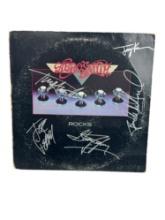 AEROSMITH SIGNED BY 5 ORIGINAL MEMBERS ROCKS LP