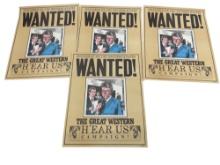 The Great Western Here us Campain "WANTED" Vintage Poster Collection Lot 4