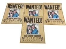 The Great Western Here us Campain "WANTED" Vintage Poster Collection Lot 6