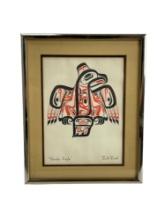 Serigraph painting by Bill Reid (1920-1998 Canada) Haida Eagle