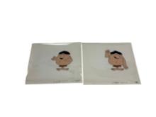 ORIGINAL PRODUCTION CEL WITH DRAWING CAVEMAN CARTOON HAND PAINTED lot 3