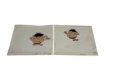 ORIGINAL PRODUCTION CEL WITH DRAWING CAVEMAN CARTOON HAND PAINTED lot 4
