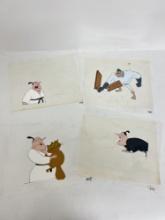 VINTAGE EXTERMINATOR CARTOON PRODUCTION CEL LOT 4