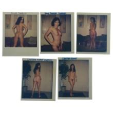 Vintage Erotic Nude Polaroid â€“ Original Bondage Magazine Production Shoot Lot of 5