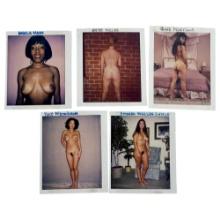 Vintage Erotic Nude Polaroid â€“ Original Bondage Magazine Production Shoot Lot of 5