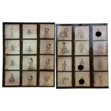 Vintage BurlesqueMale Model Contact Sheet with Original Negatives â€“ 8" x 10" â€“ Burlesque Magazin