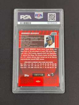 2005 Finest Barry Bonds Blue X-Fractor 107/150 PSA 9 Baseball Card