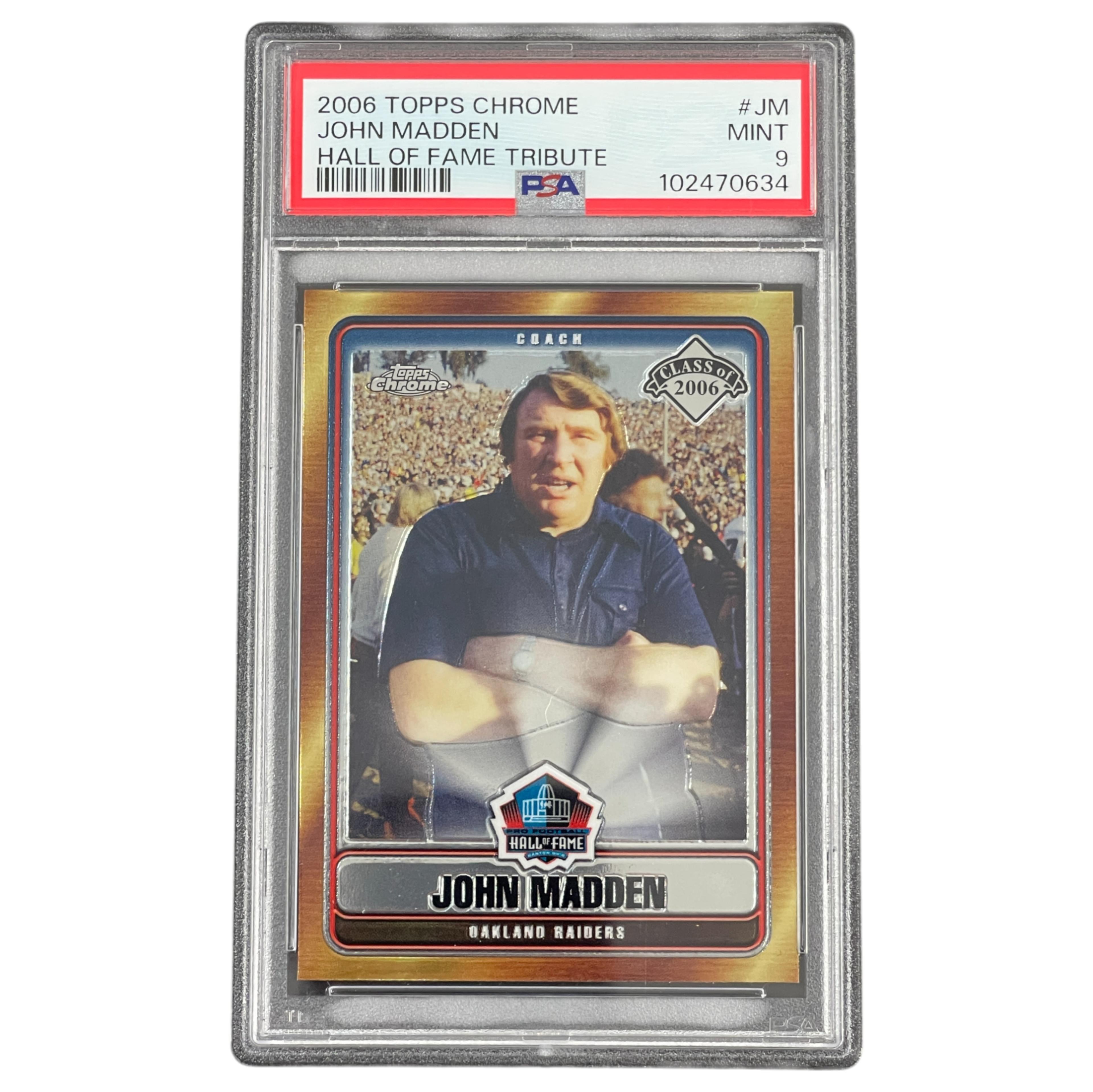 2006 Topps Chrome John Madeen Hall of Fame Tribute PSA 9 Football Card