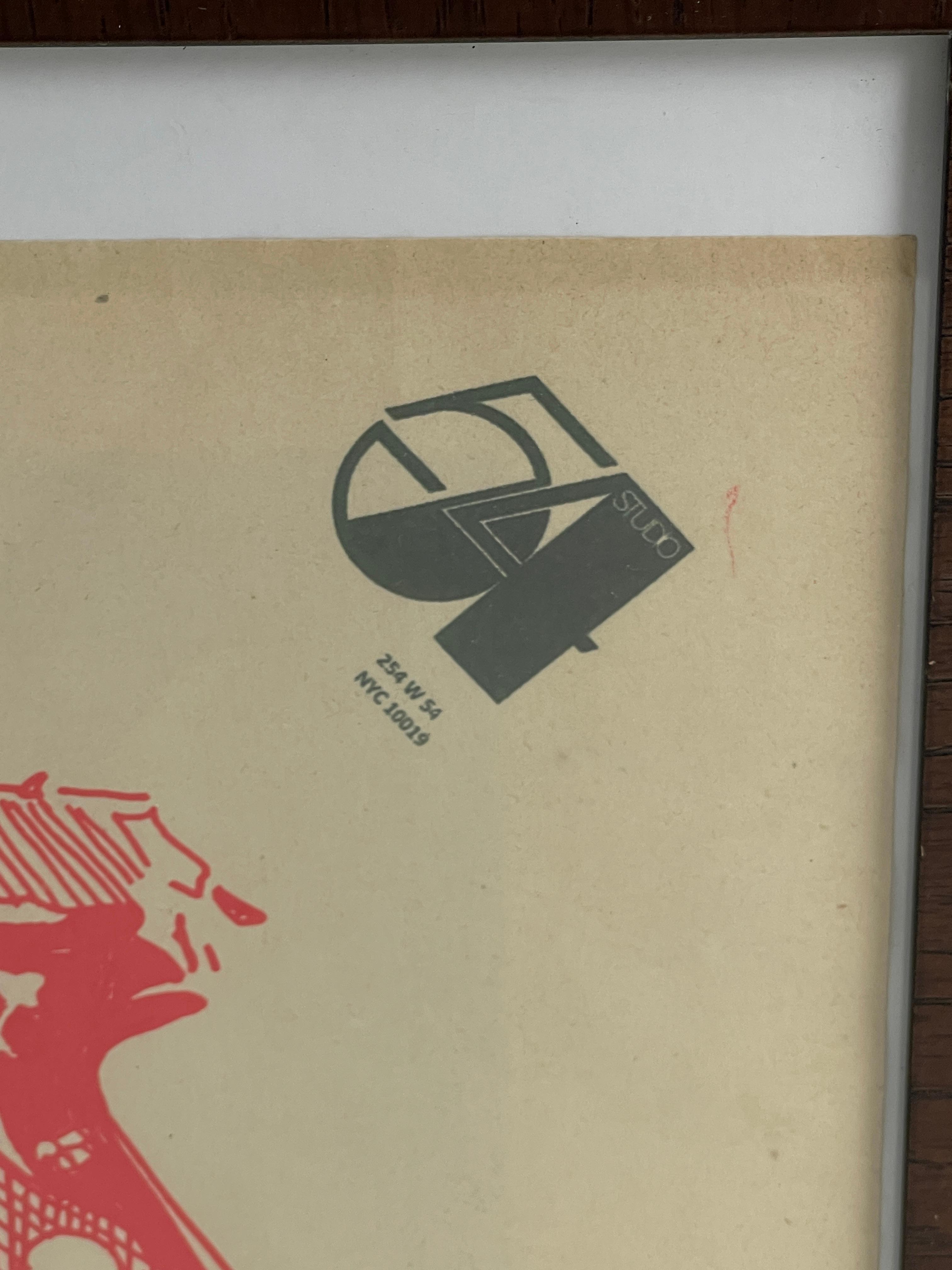 Andy Warhol - Hand Painted and Signed Gun on Studio 54 Letterhead