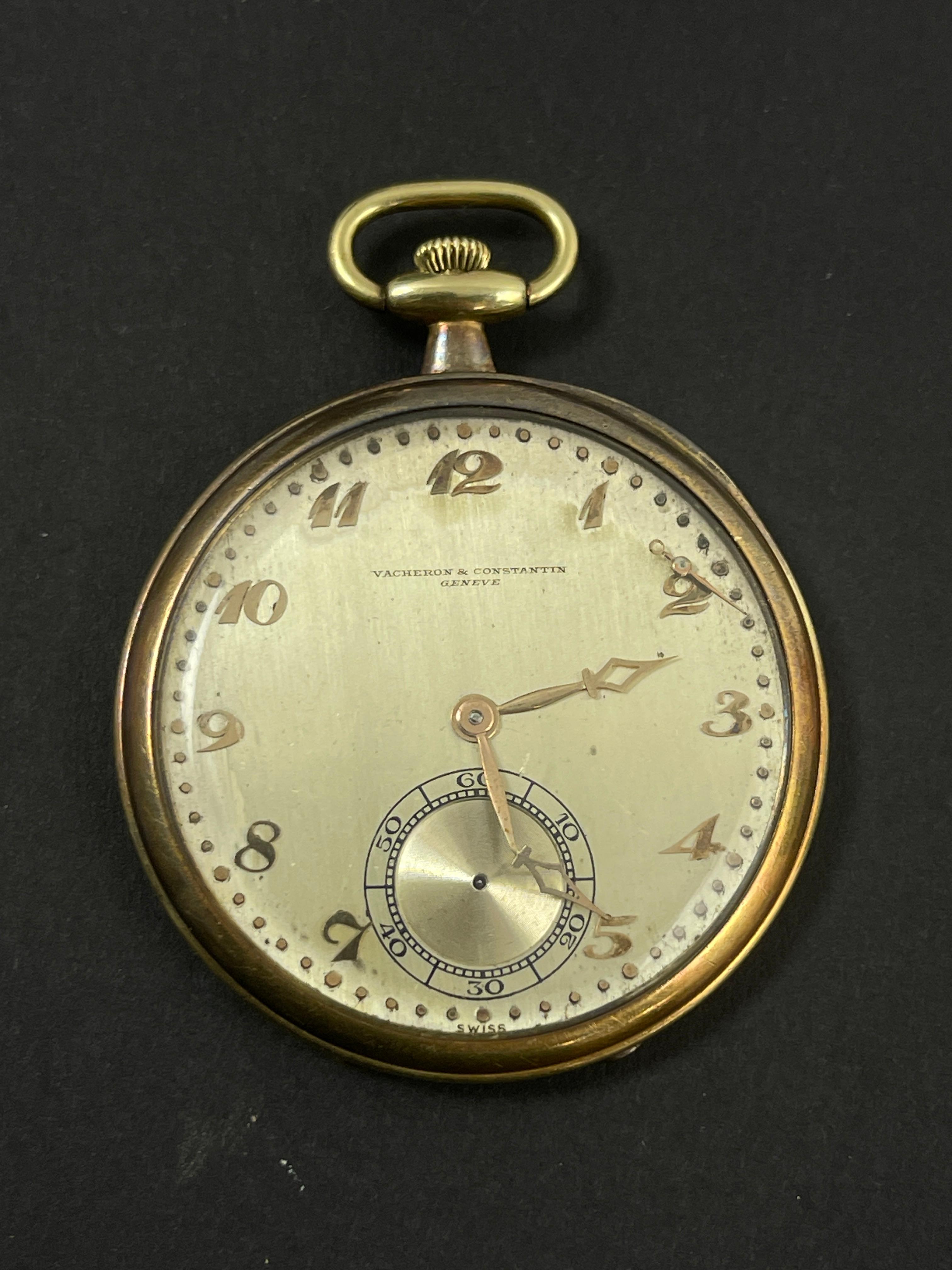 Vacheron Constantiin 14k Gold Pocket Watch Please read description