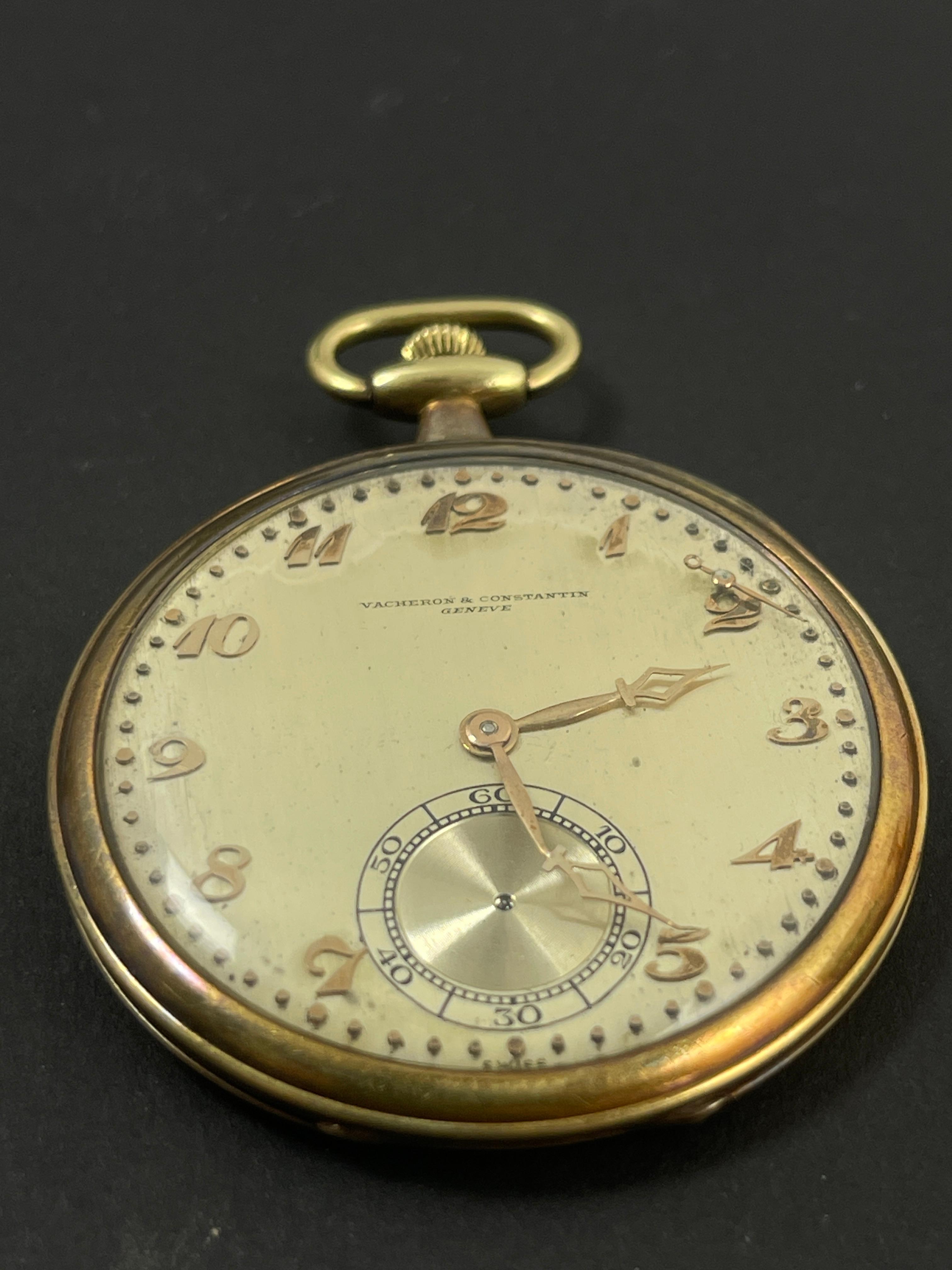 Vacheron Constantiin 14k Gold Pocket Watch Please read description