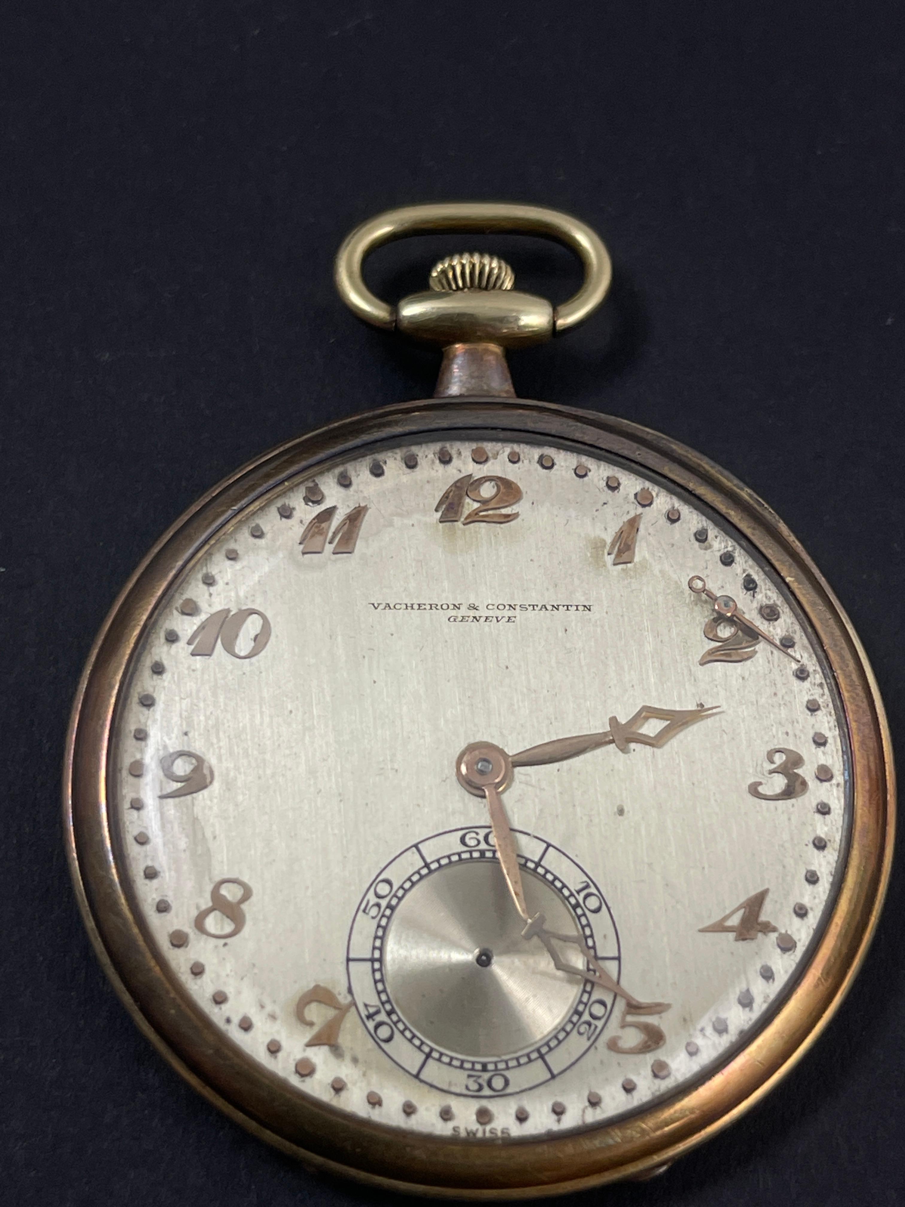 Vacheron Constantiin 14k Gold Pocket Watch Please read description