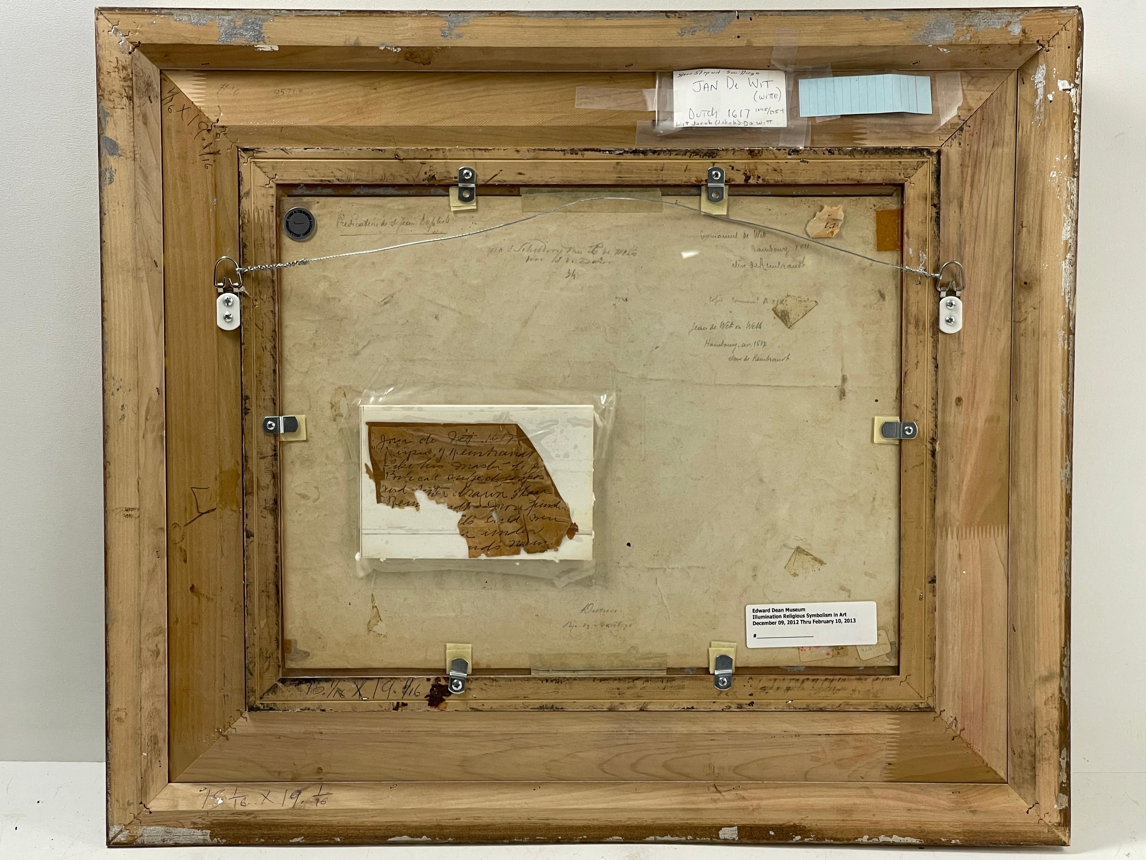 Jacob de Wit (Dutch, 1695â€“1754) â€“ Predication, Religious Watercolor on Paper, Exhibited, Framed
