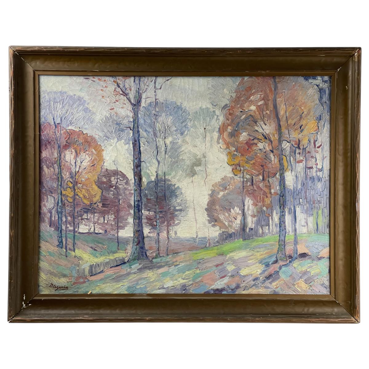 Attr. Paul Cezanne, Impressionist Oil Painting on Canvas