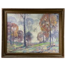 Attr. Paul Cezanne, Impressionist Oil Painting on Canvas