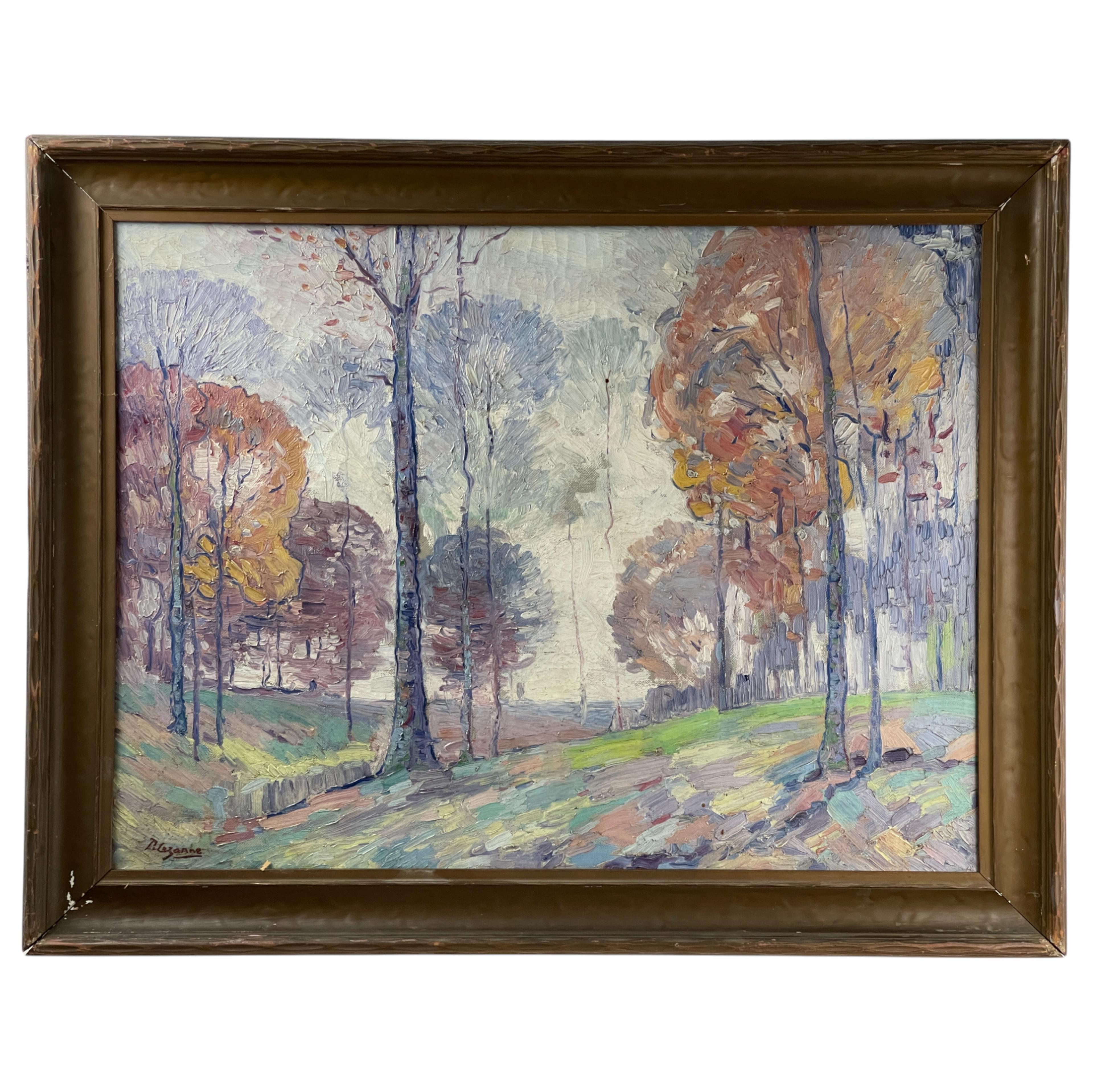 Attr. Paul Cezanne, Impressionist Oil Painting on Canvas