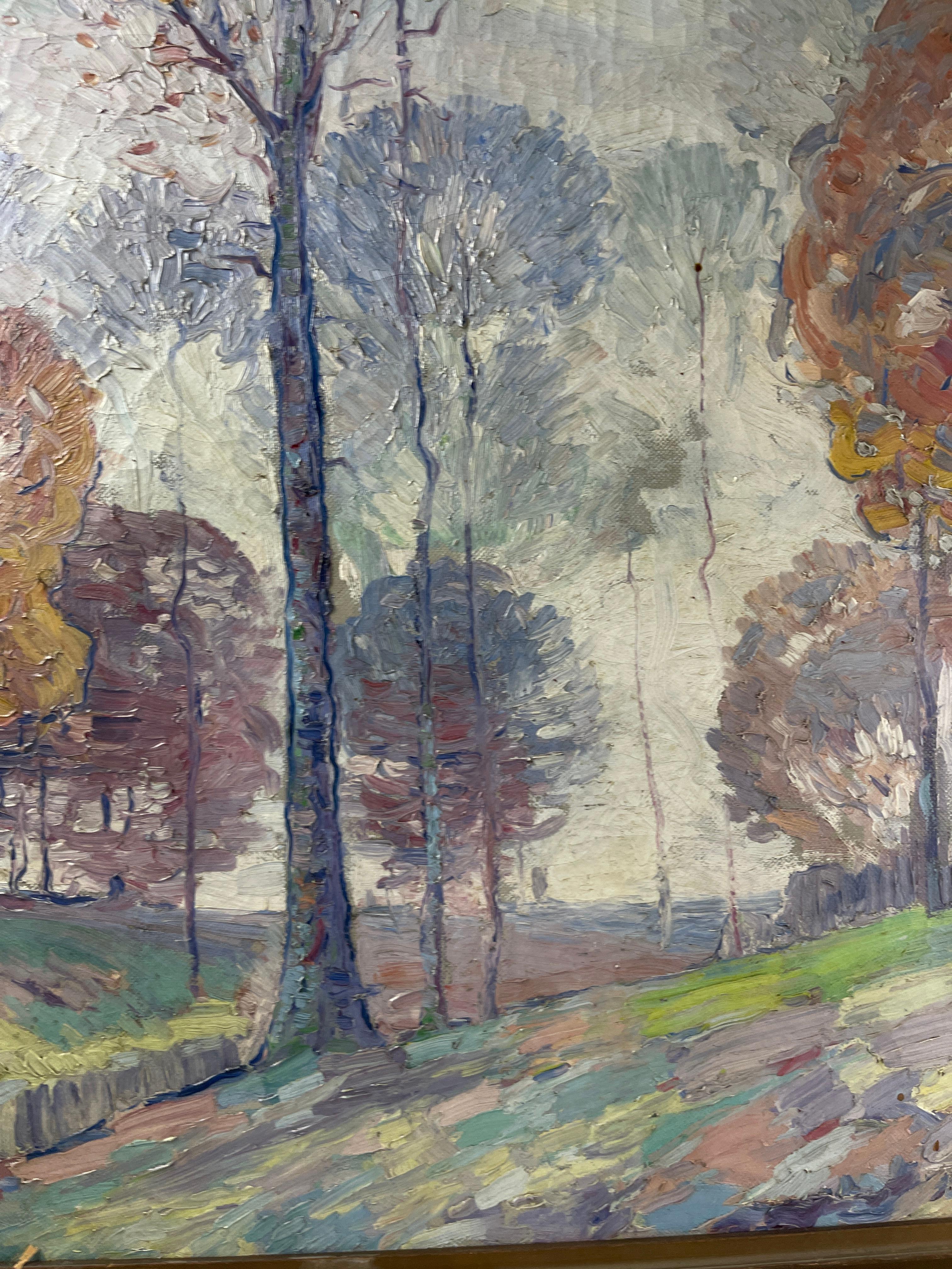 Attr. Paul Cezanne, Impressionist Oil Painting on Canvas