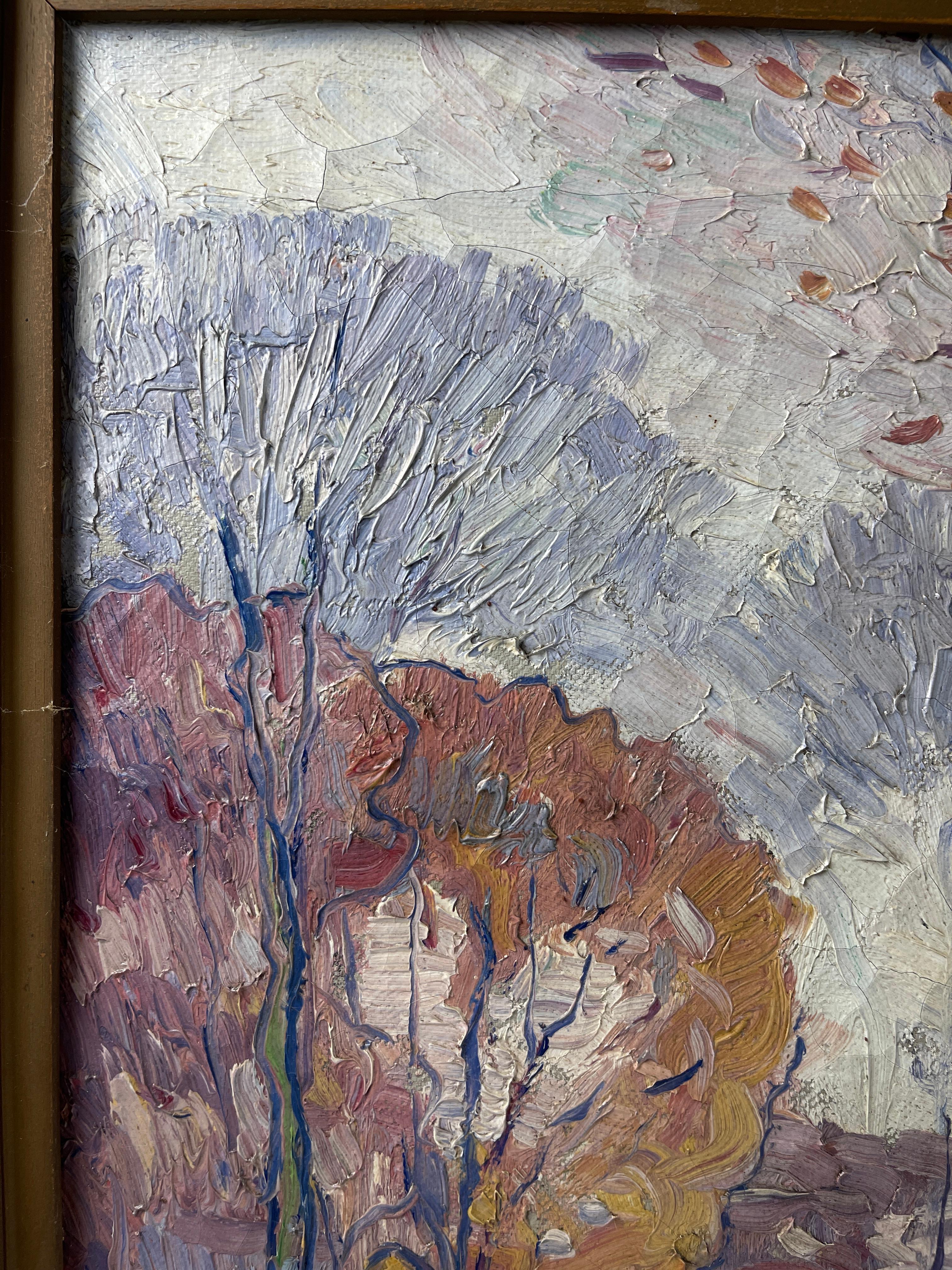Attr. Paul Cezanne, Impressionist Oil Painting on Canvas