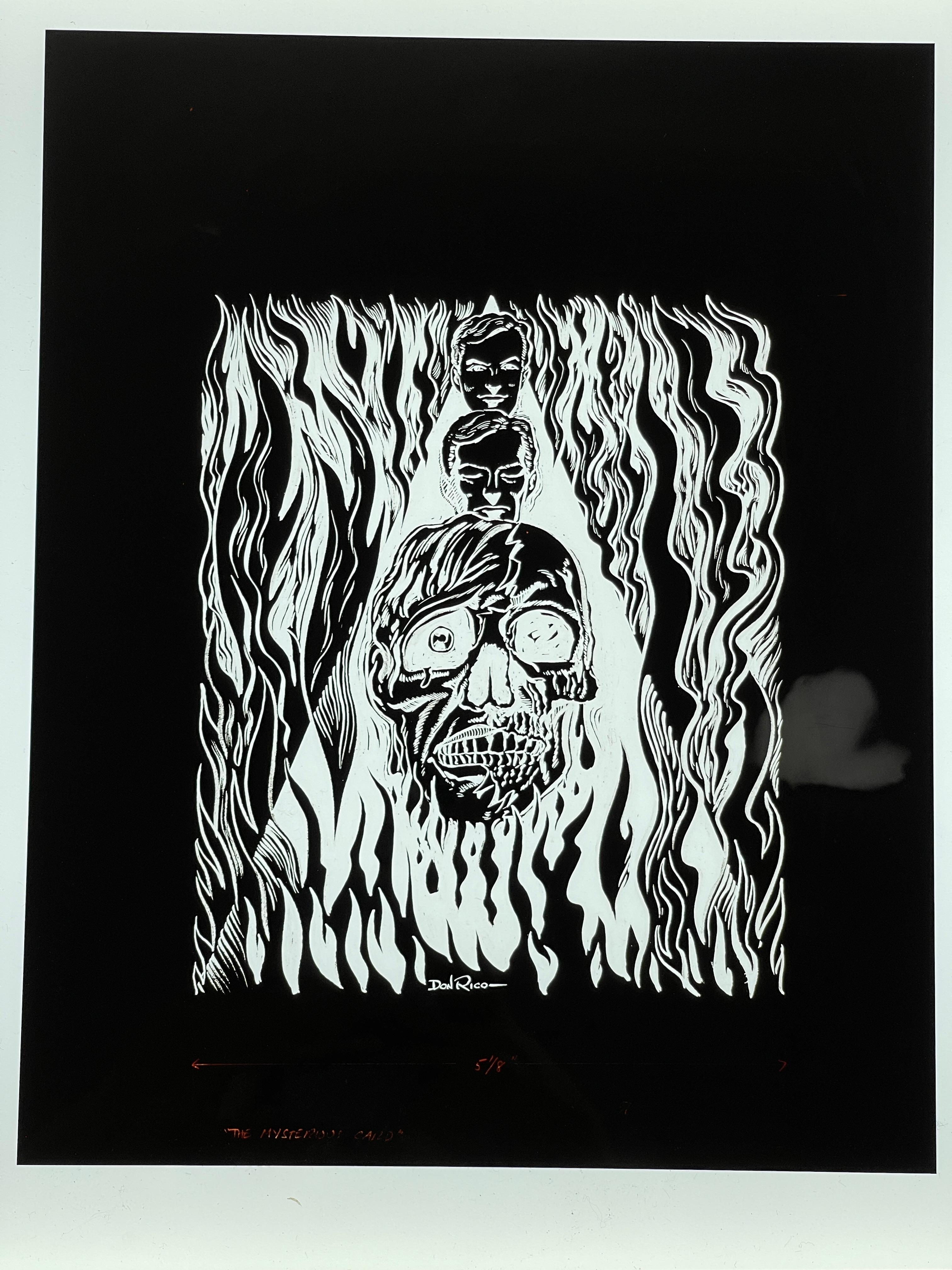 Don Rico â€“ Negative Production Art for Weird Tales (Winter 1973), "The Splendid Apparition" LOT OF