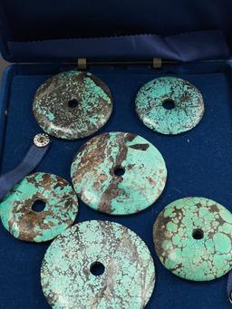 Vintage Collection of Tuquoise Disks