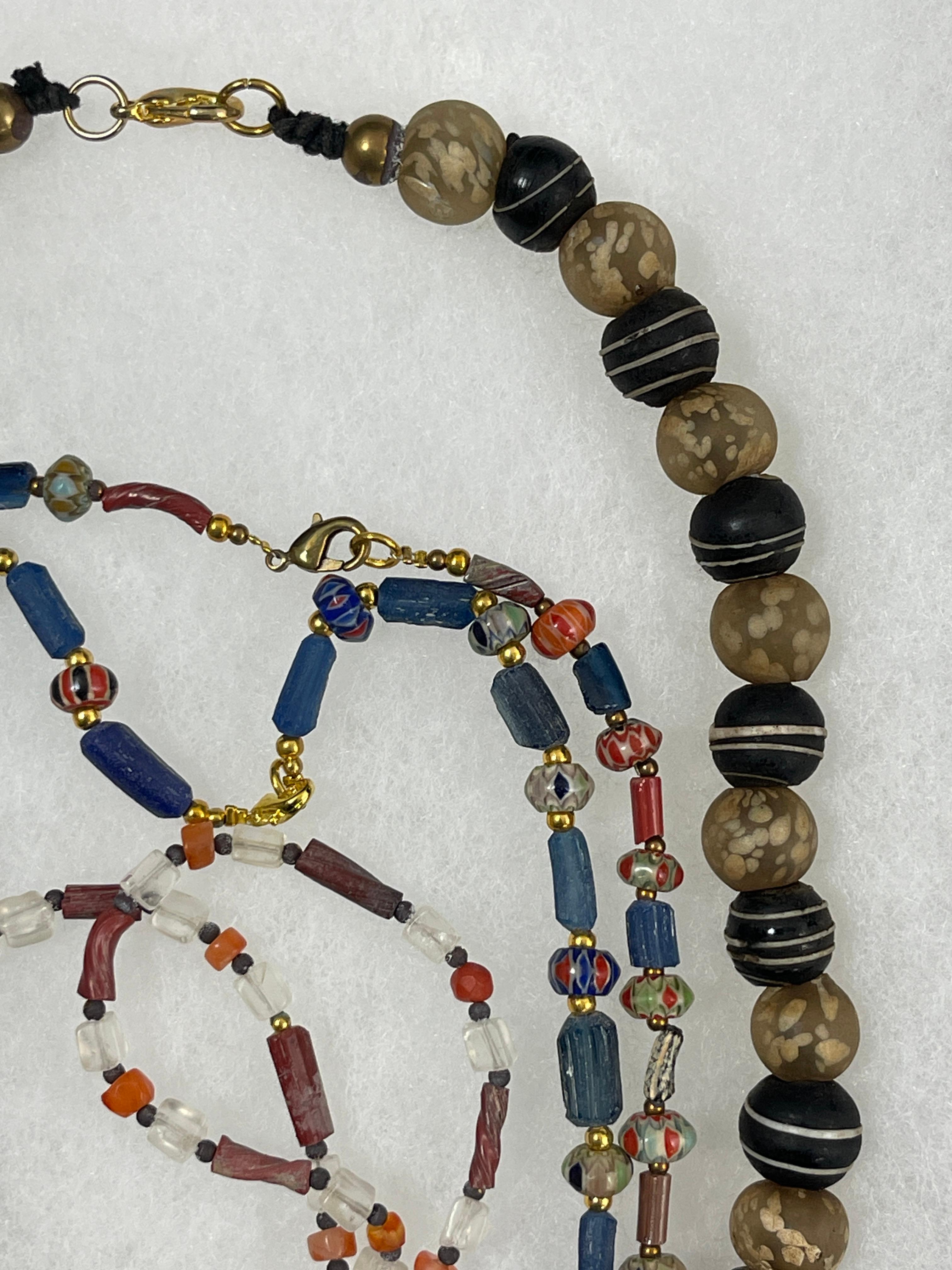 Ancient Mixed Stone Crystal and Bead Necklaces