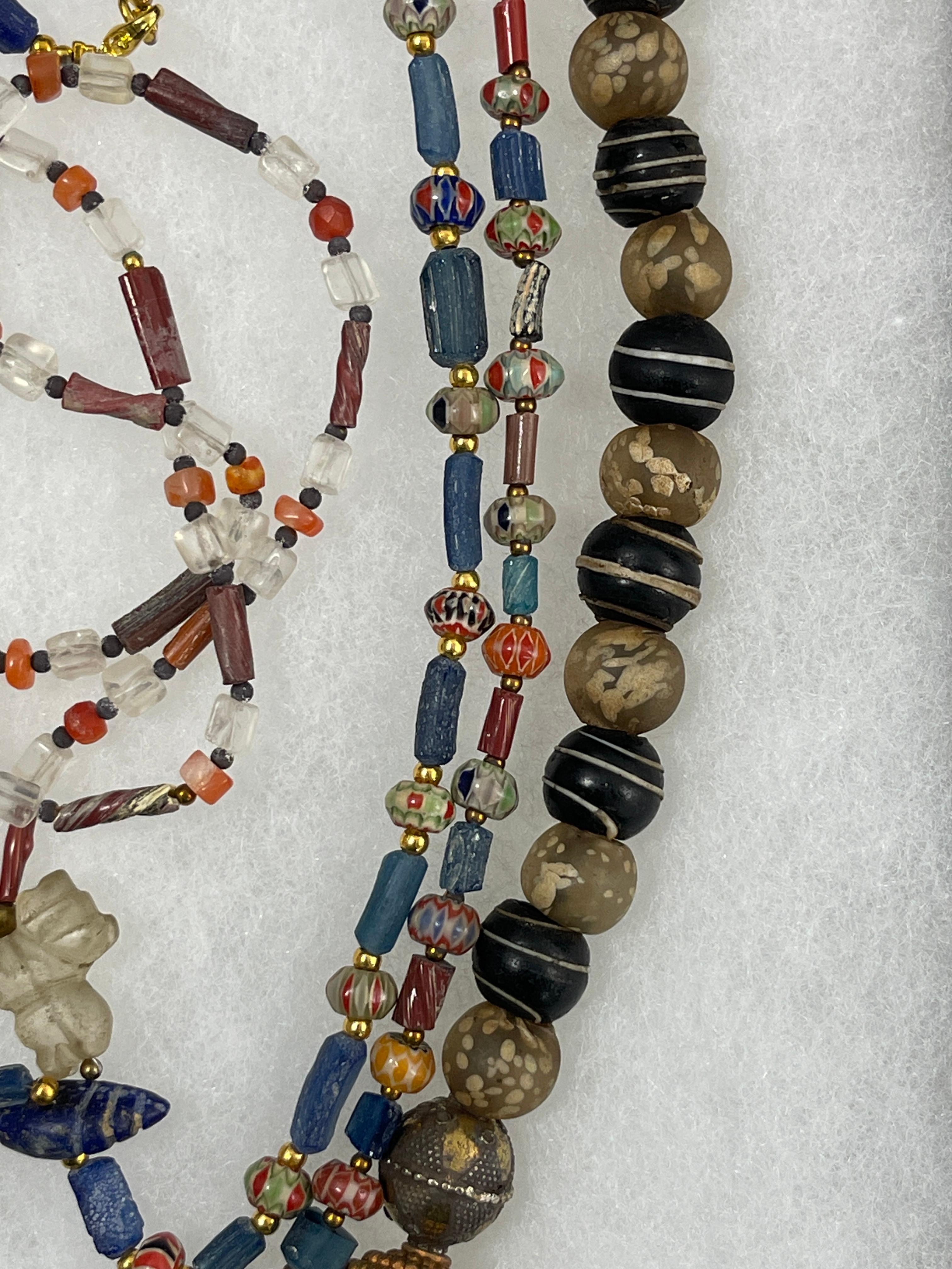 Ancient Mixed Stone Crystal and Bead Necklaces