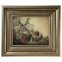 Jacob de Wit (Dutch, 1695â€“1754) â€“ Predication, Religious Watercolor on Paper, Exhibited, Framed