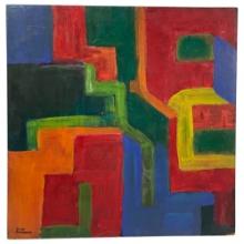 Attributed to Serge Poliakoff (Russian/French, 1900â€“1969) â€“ Abstract Composition, Oil on Board,