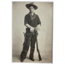 Wild West Cowboy 1890-1910 Albumen Photograph