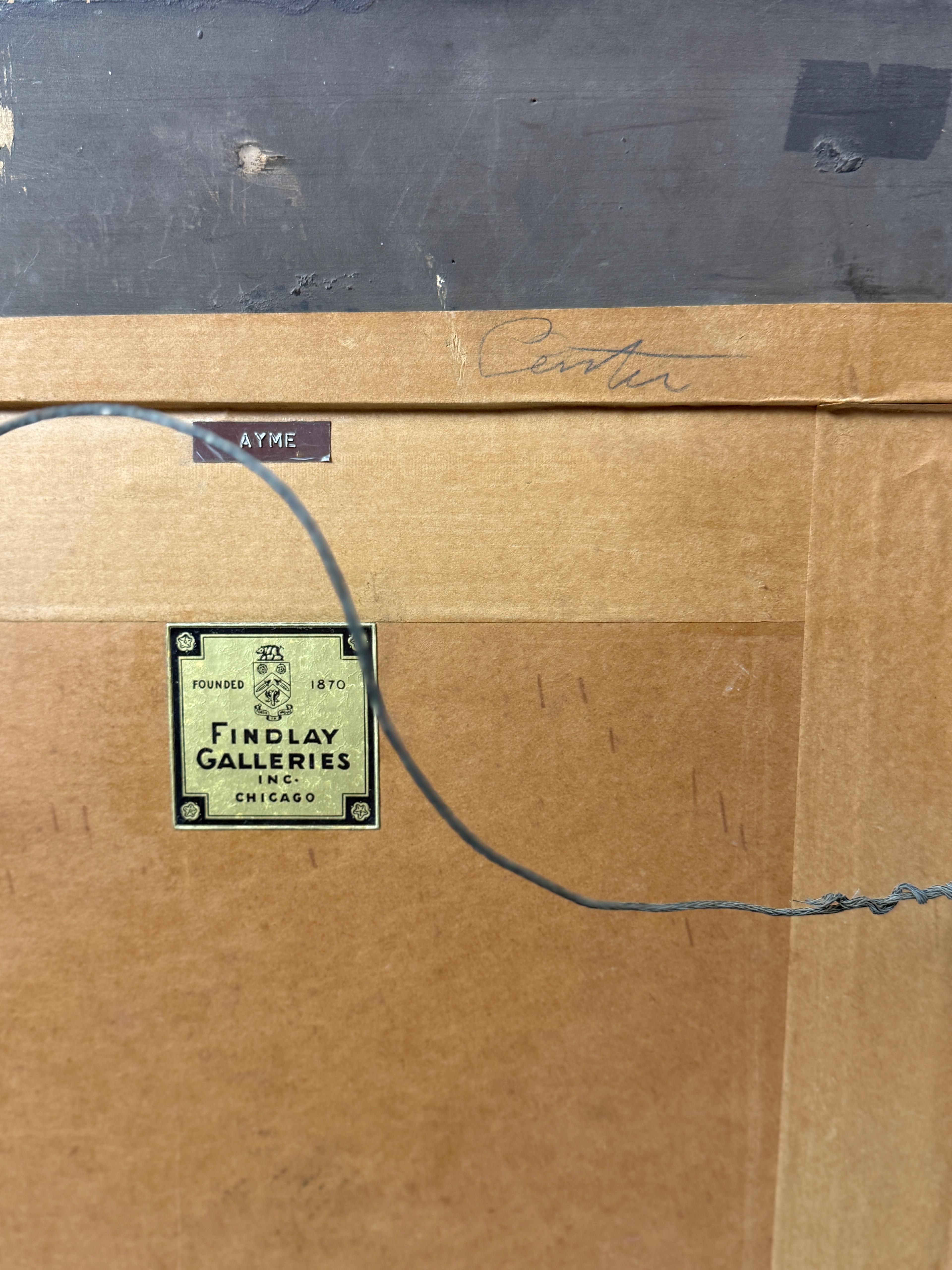 Lacquer on Panel Painting Signed by Alix Ayme