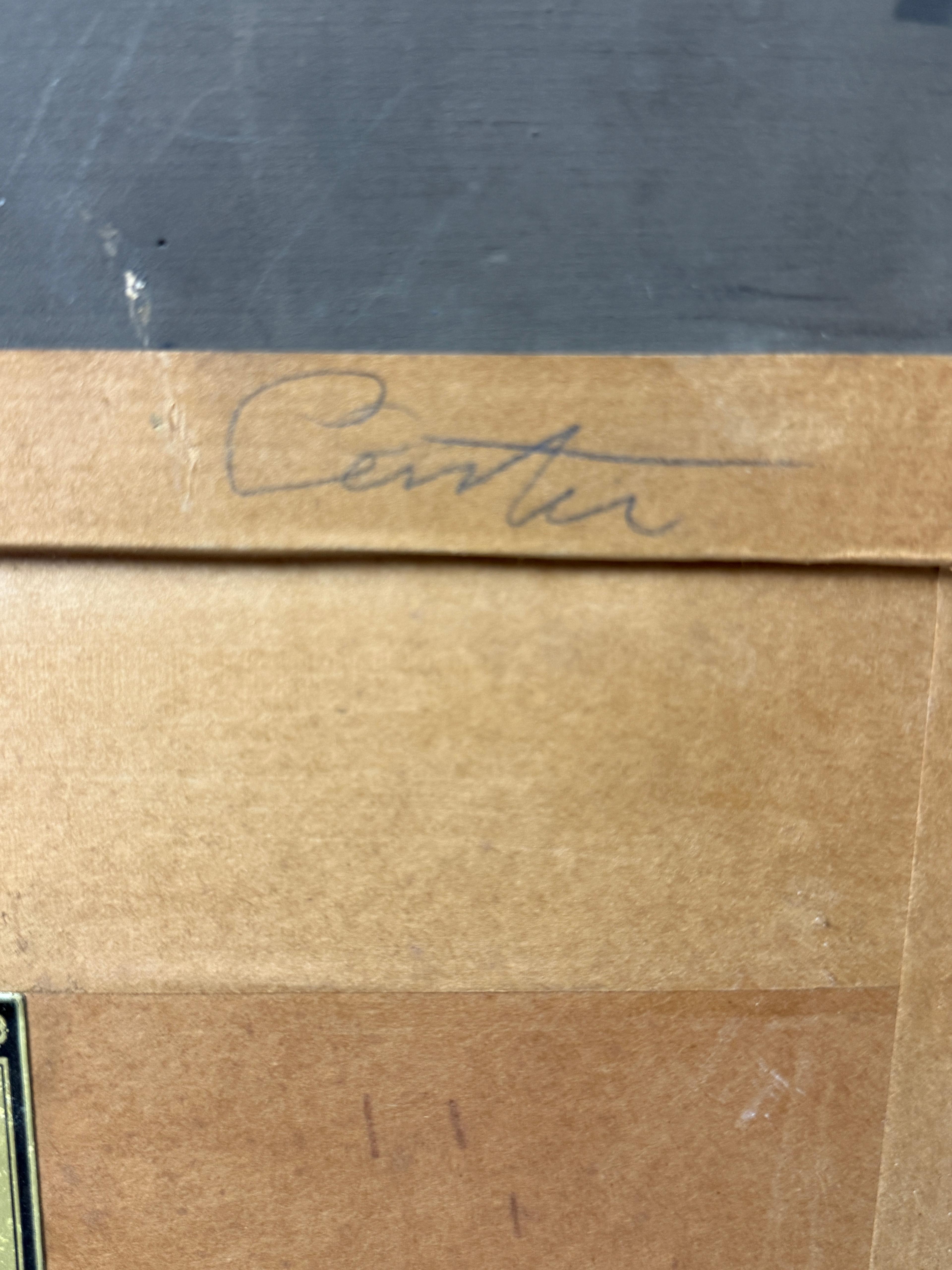 Lacquer on Panel Painting Signed by Alix Ayme