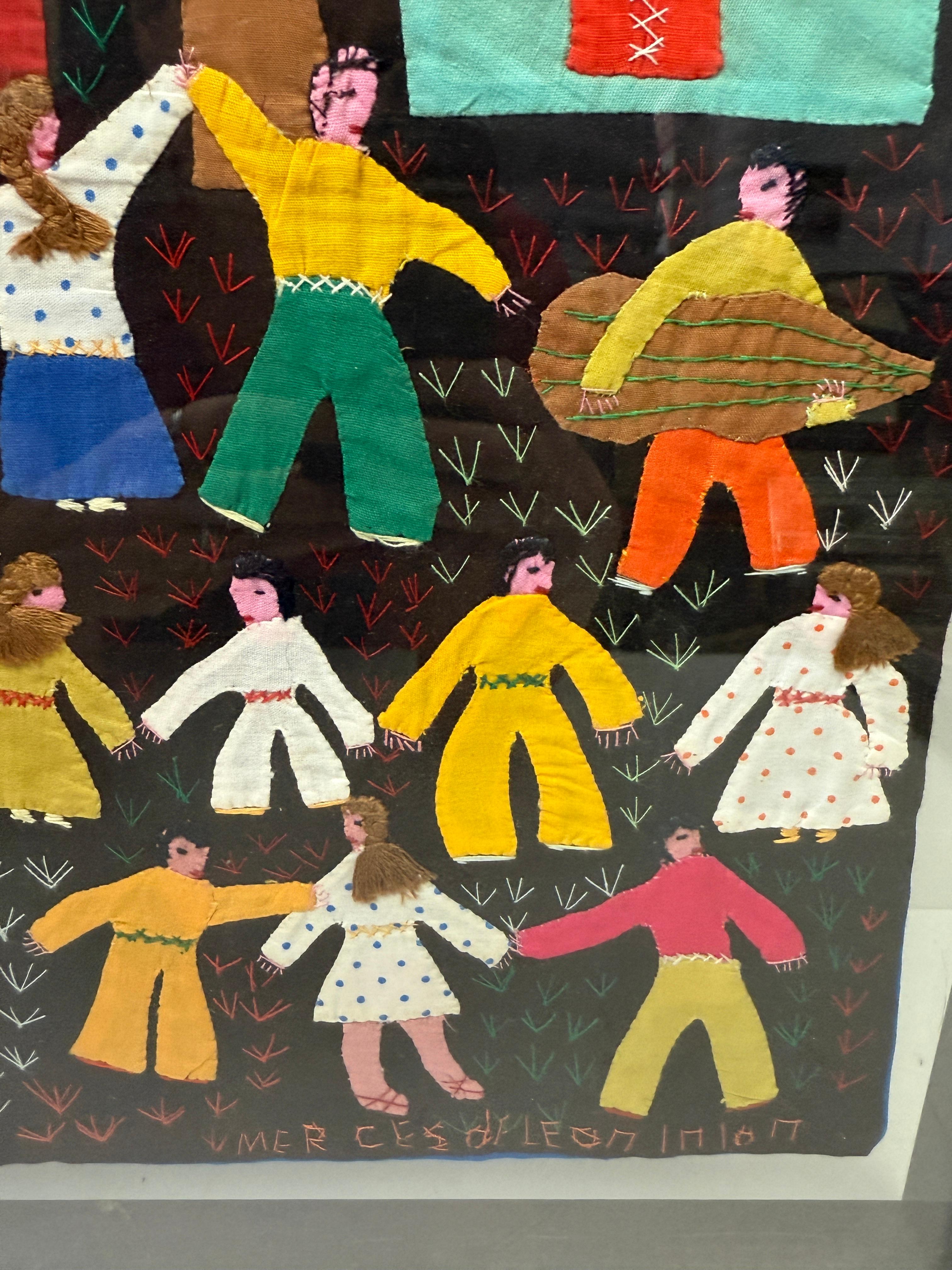 Vintage Folk Art Wall Tapestry  by Unknown Artist
