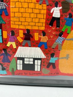 Vintage Folk Art Wall Tapestry  by Unknown Artist