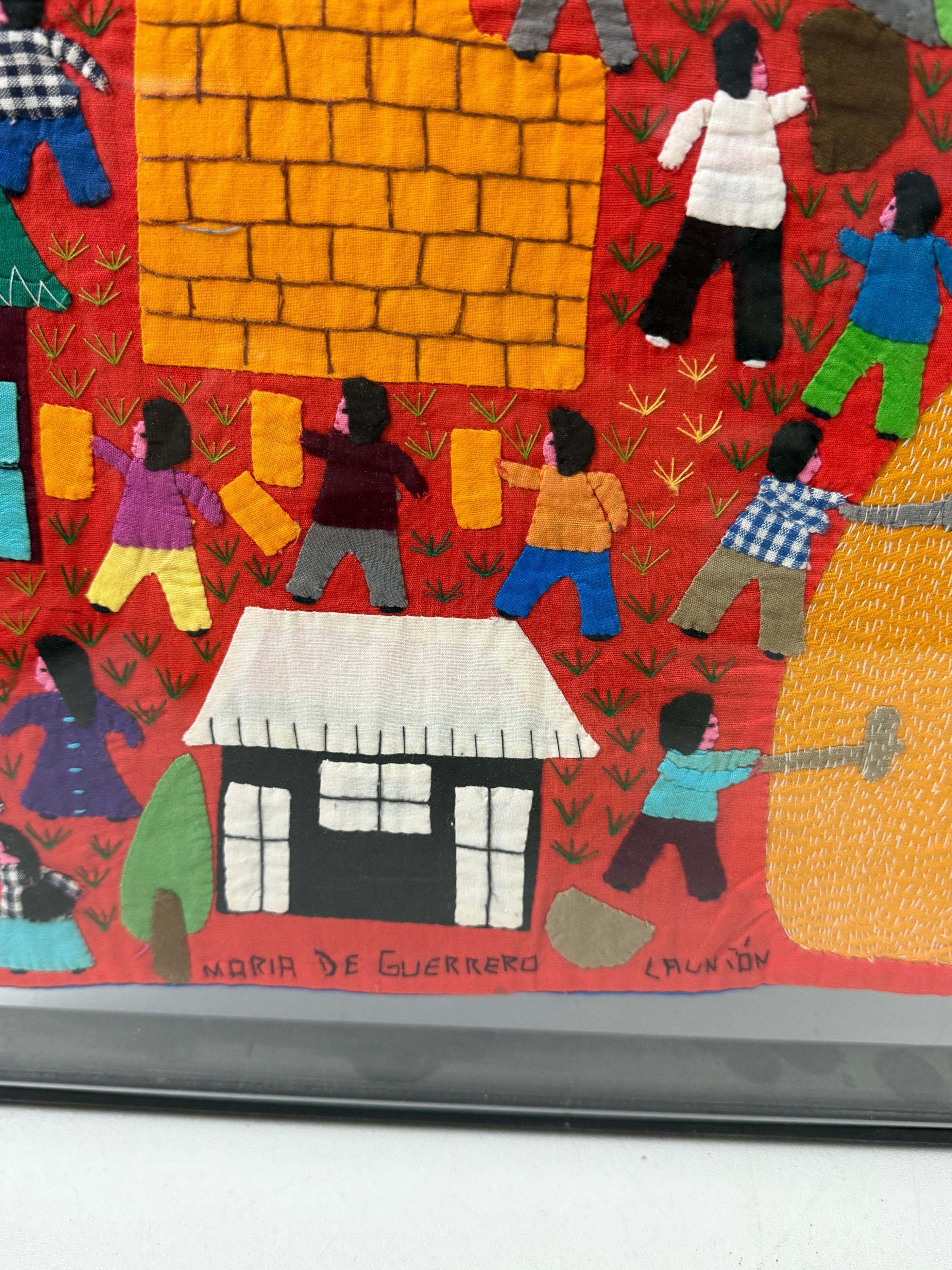 Vintage Folk Art Wall Tapestry  by Unknown Artist