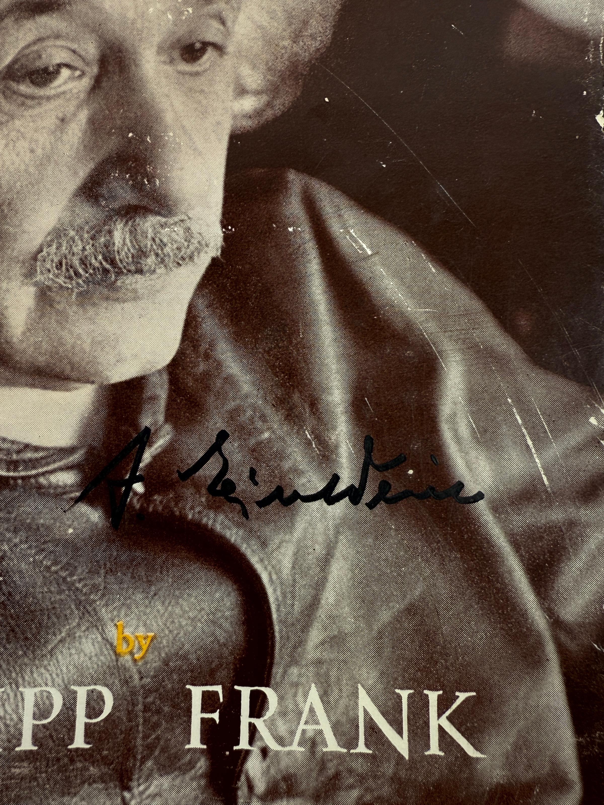 Albert Einstein Hand Signed Book Cover His Life And Times. Frank, Philipp